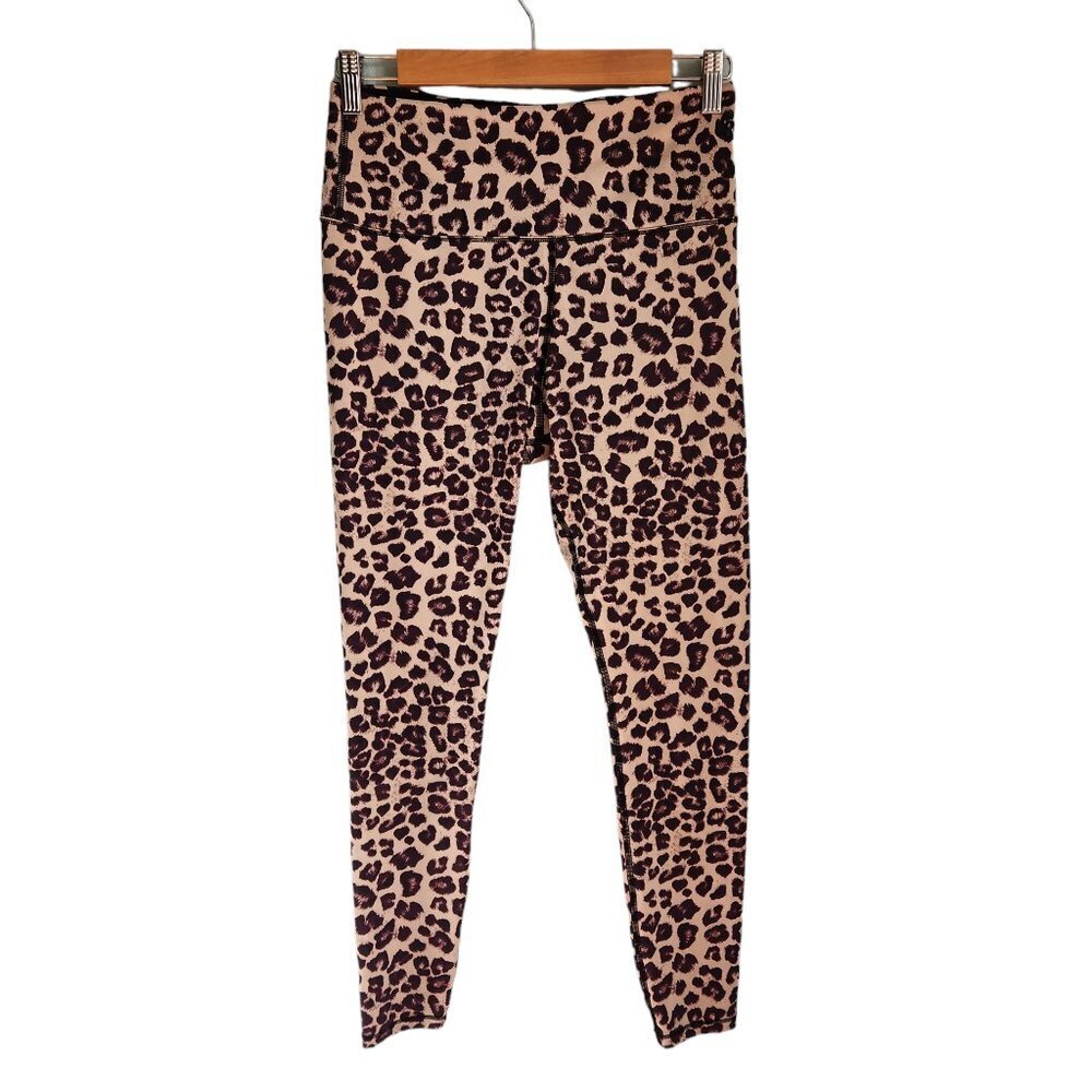 Good American Pants Large Tan Brown 3 Women's Leopard Animal Print High Waisted